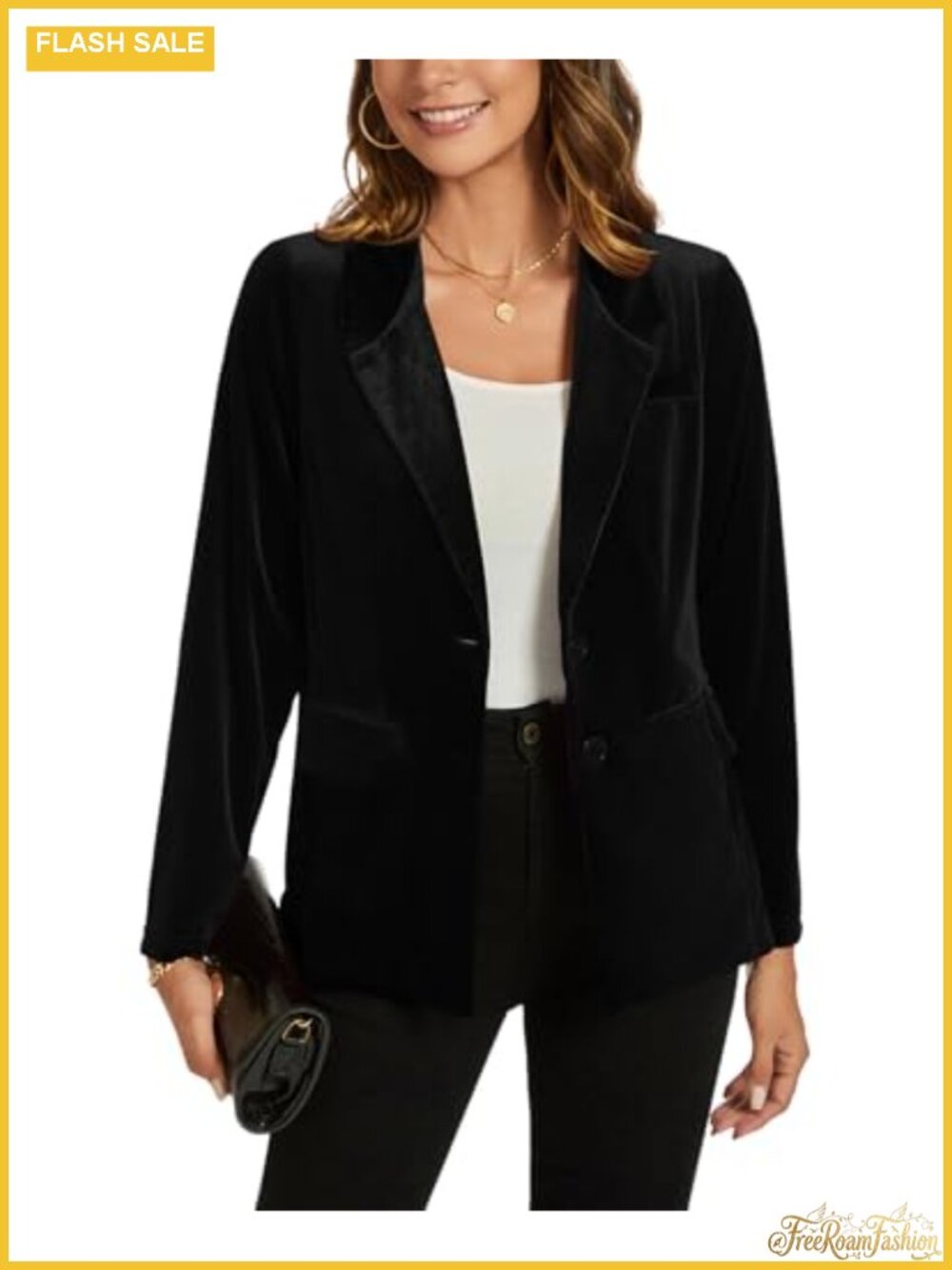 Womens Velvet Blazer Suit Jacket Long Sleeve Notched Lapel Button Work Office